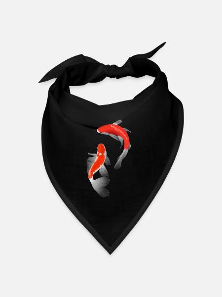 Koi - Bandana Dreieckstuch - Schwarz