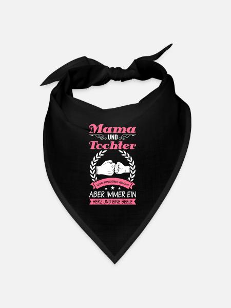 Mama Tochter Partnerlook Muttertag Geschenk - Bandana Dreieckstuch - Schwarz