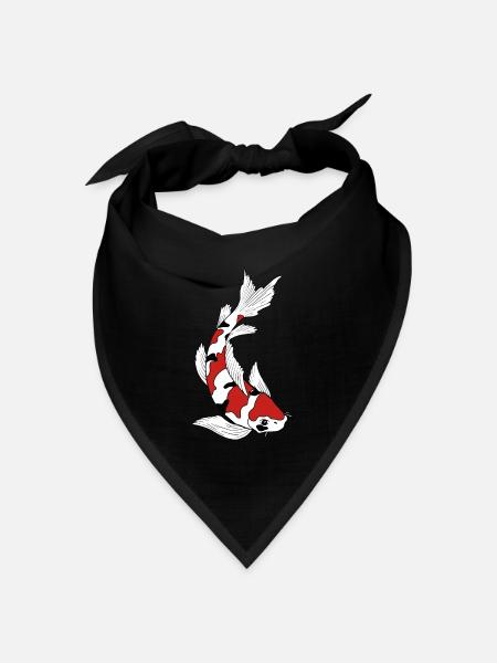 Koi Karpfen - Bandana Dreieckstuch - Schwarz