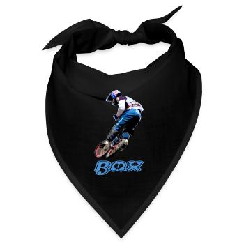 BMX Race Racing Mountainbike Motocross - Bandana Dreieckstuch - Schwarz - Vorne