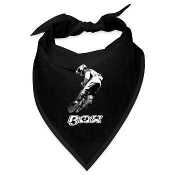 BMX Race Racing Mountainbike Motocross - Bandana Dreieckstuch - Schwarz - Vorne