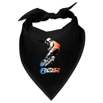 bmx race Frankreich - Bandana Dreieckstuch - Schwarz - Vorne