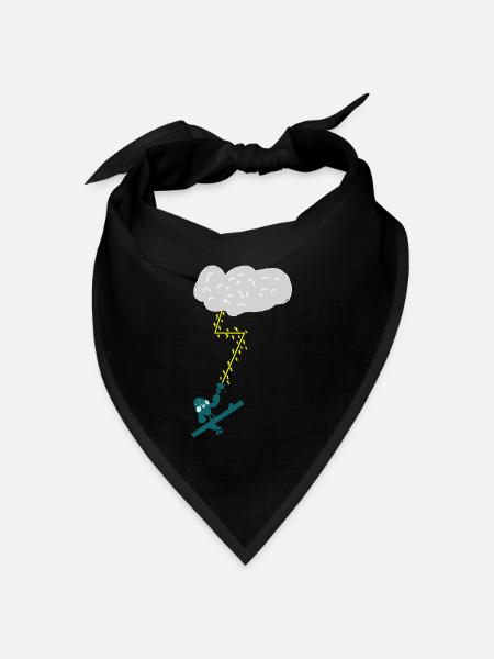 Taube - Bandana Dreieckstuch - Schwarz