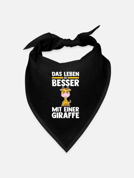Giraffe Giraffen - Bandana Dreieckstuch - Schwarz