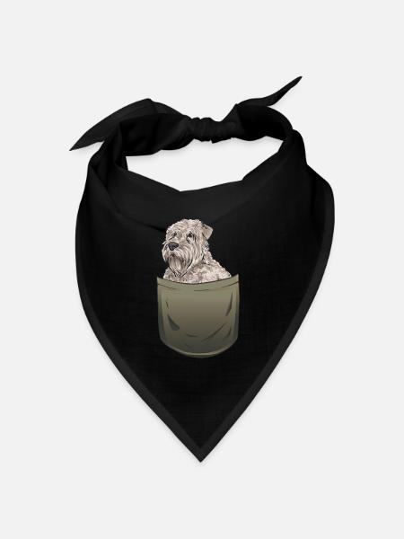 Irish Soft Coated Wheaten Terrier - Bandana Dreieckstuch - Schwarz
