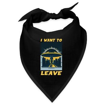 Ich möchte den Humor verlassen, ausbrennen und fliehen - Bandana Dreieckstuch - Schwarz - Vorne