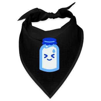 Sanshoku - Milch - Bandana Dreieckstuch - Schwarz - Vorne