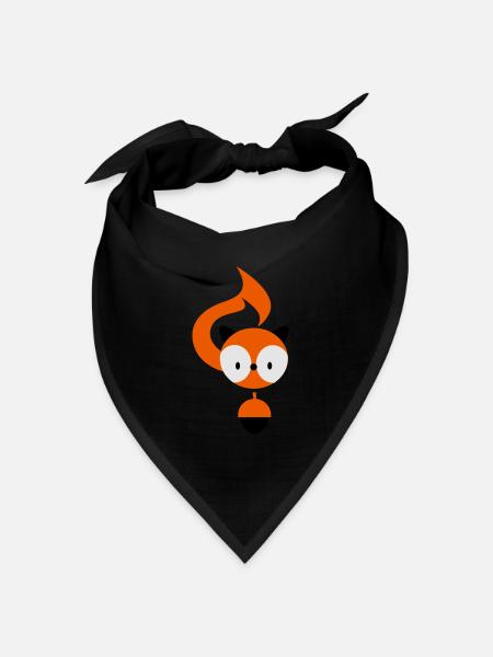 eichhoernchen_3f - Bandana Dreieckstuch - Schwarz