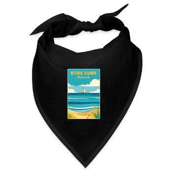 Hvide Sande Dänemark - Bandana Dreieckstuch - Schwarz - Vorne