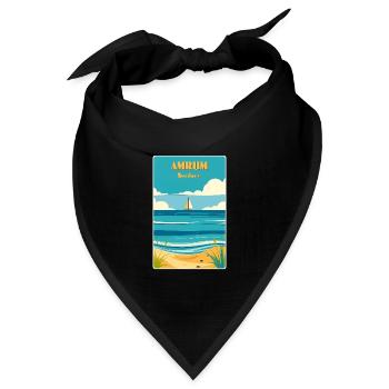 Amrum - Bandana Dreieckstuch - Schwarz - Vorne