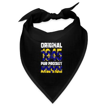 80-jähriges Jubiläum - Original - 1945 - Ardèche - Bandana Dreieckstuch - Schwarz - Vorne