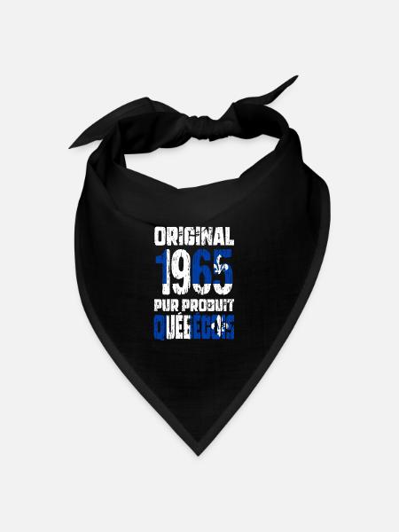 60. Jahrestag - Original 1965 - Québec - Bandana Dreieckstuch - Schwarz