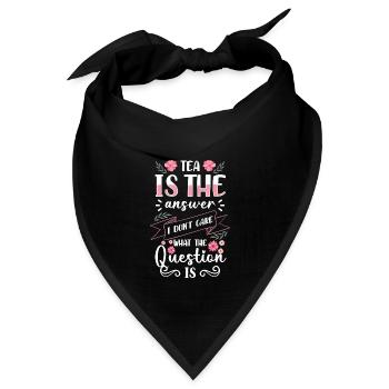 Tee Oma Teeliebhaber - Bandana Dreieckstuch - Schwarz - Vorne