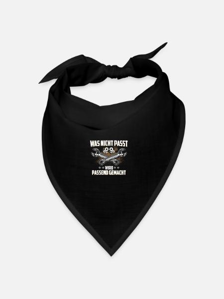 Was nicht passt wird passend gemacht - Bandana Dreieckstuch - Schwarz