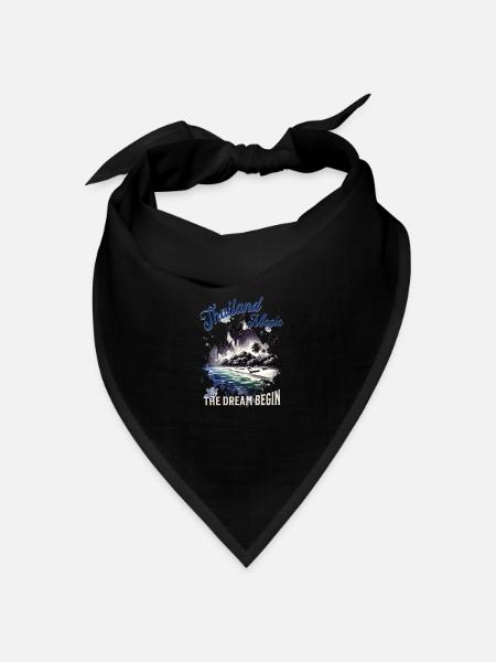 Thailand Magic Let The Dream Begin - Bandana Dreieckstuch - Schwarz