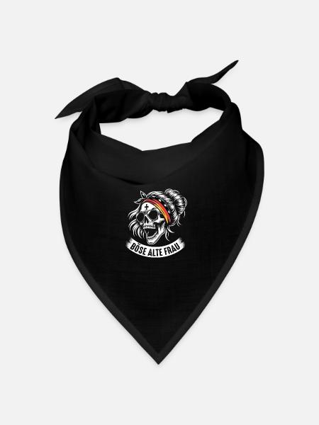 Böse Alte Frau Dame Sarkasmus Deutsche Flagge - Bandana Dreieckstuch - Schwarz