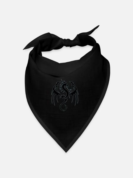 dragon tribal - Bandana Dreieckstuch - Schwarz
