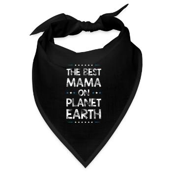 Beste Mama Spruch Mutter Mom - Bandana Dreieckstuch - Schwarz - Vorne