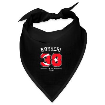 Kayseri 38 Retro Türkei - Bandana Dreieckstuch - Schwarz - Vorne