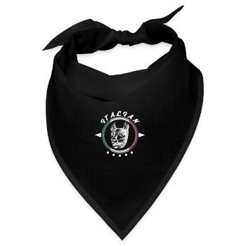 Kapitolinischer Wolf Rom Italien Antik Symbol - Bandana Dreieckstuch - Schwarz - Vorne