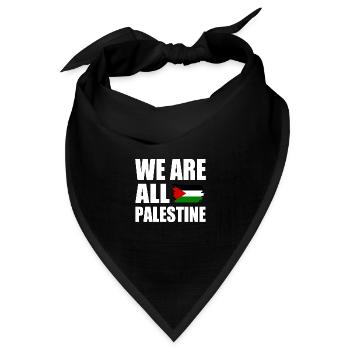 We are all palestine - Bandana Dreieckstuch - Schwarz - Vorne