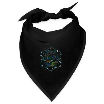 Landschaften (Atom) - Bandana Dreieckstuch - Schwarz - Vorne