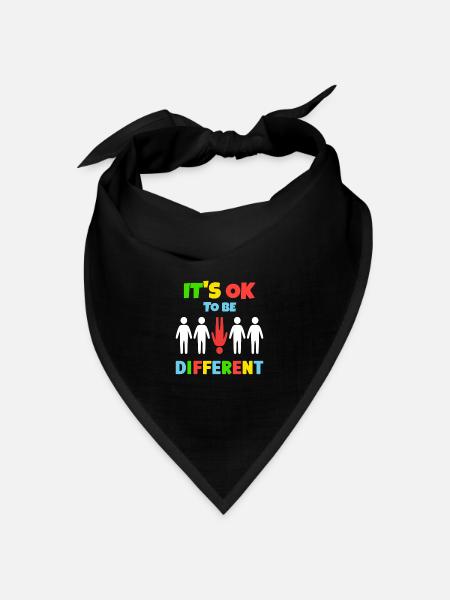It's ok to be Different People - Bandana Dreieckstuch - Schwarz