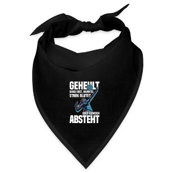 Geheult wird erst wenn es stark blutet Volleyball - Bandana Dreieckstuch - Schwarz - Vorne