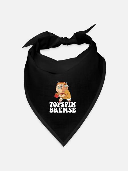 Topspin Bremse Opa Tischtennisspieler Tischtennis - Bandana Dreieckstuch - Schwarz