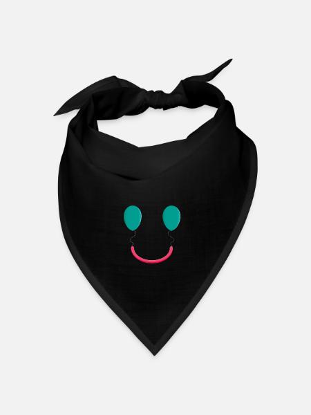 BALLON-LÄCHELN - Bandana Dreieckstuch - Schwarz