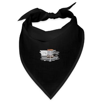 Flugscheibe Werfen Disc Golf Freizeit Sport - Bandana Dreieckstuch - Schwarz - Vorne