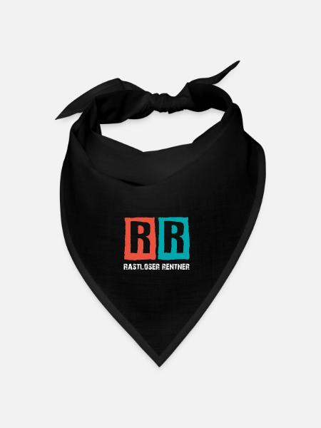 Rastloser Rentner lustiger Rentnerspruch - Bandana Dreieckstuch - Schwarz