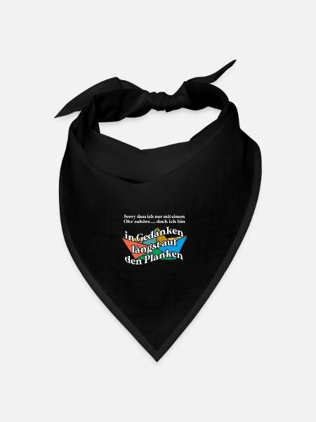 In Gedanken längst auf den Planken auf dem Meer - Bandana Dreieckstuch - Schwarz