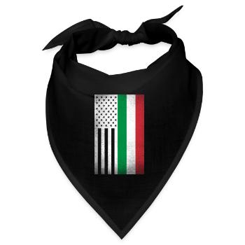 Italien Design für stolze italienische Amerikaner - Bandana Dreieckstuch - Schwarz - Vorne