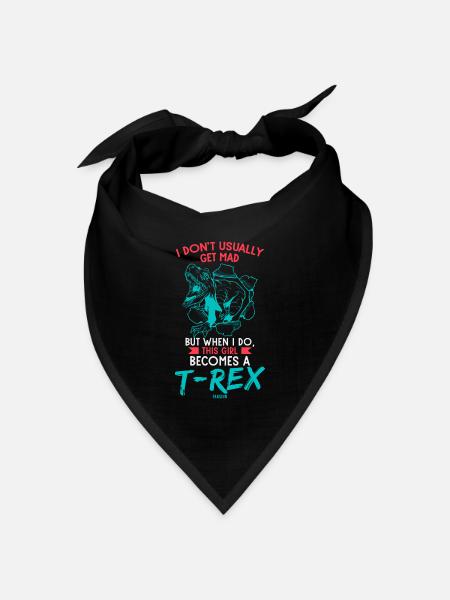 T-Rex - Bandana Dreieckstuch - Schwarz