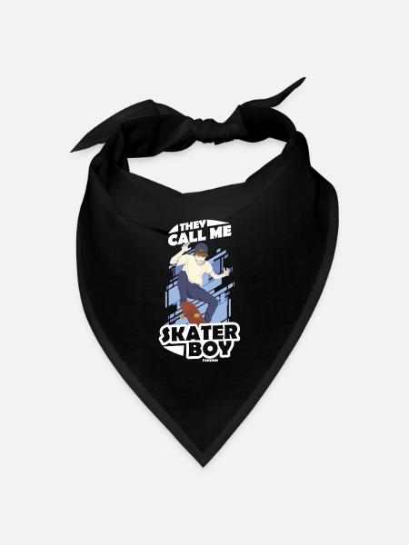 Skateboard Junge Sohn Bruder Geschenk - Bandana Dreieckstuch - Schwarz