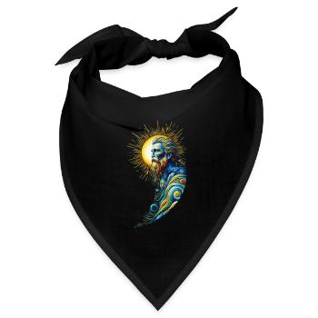 Gott von Vincent van Gogh - Bandana Dreieckstuch - Schwarz - Vorne