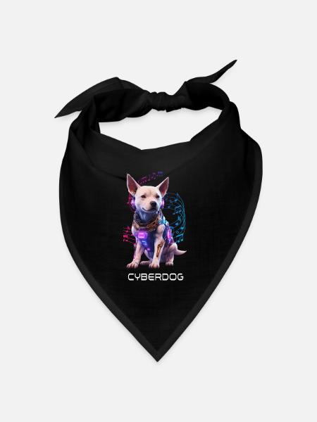 Cyber Dog - Bandana Dreieckstuch - Schwarz