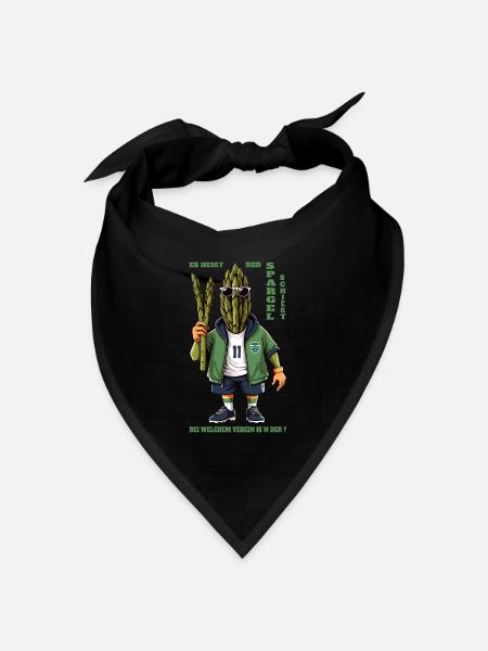 Spargel Verein - Bandana Dreieckstuch - Schwarz