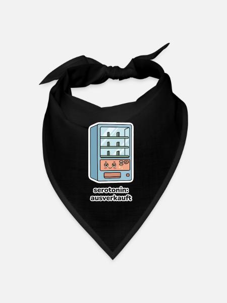 serotonin: ausverkauft – Automat Meme - Bandana Dreieckstuch - Schwarz