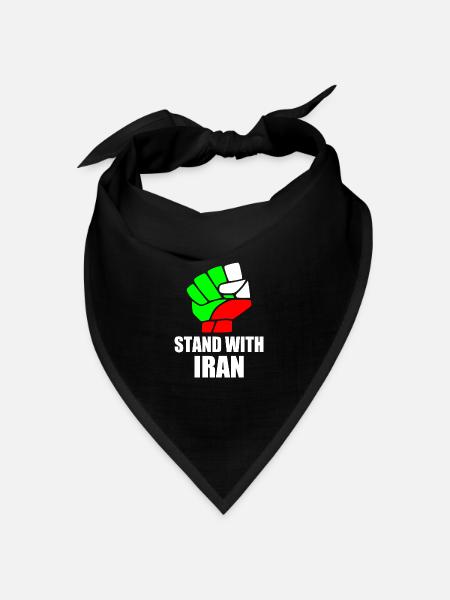 Stand with iran - Bandana Dreieckstuch - Schwarz