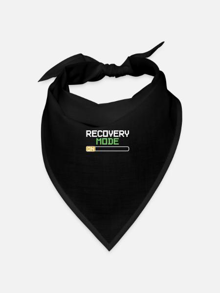 Recovery Mode Gute Besserung Genesung Geschenk - Bandana Dreieckstuch - Schwarz