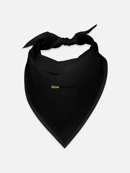 glow in the dark - Bandana Dreieckstuch - Schwarz