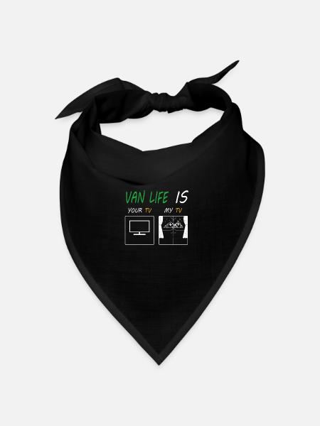 Van Life Is - Bandana Dreieckstuch - Schwarz