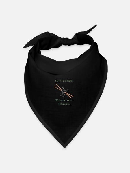 Date Schlagzeuger Schlagzeug drummer band geschenk - Bandana Dreieckstuch - Schwarz