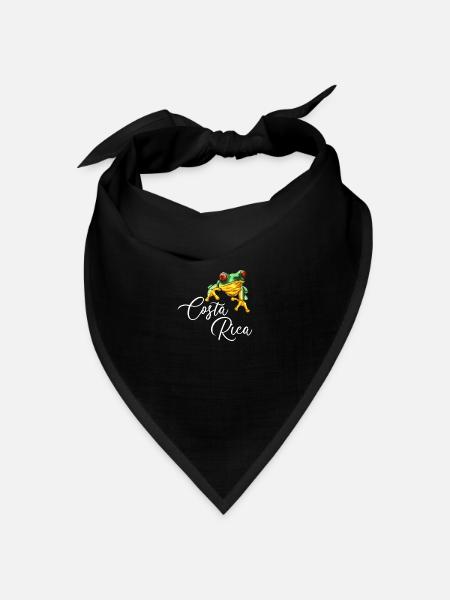 costa rica regen frosch costa rica - Bandana Dreieckstuch - Schwarz