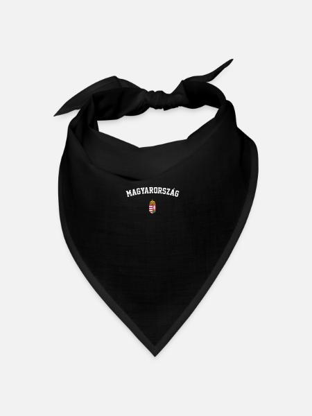 Magyarorszag, Ungarn, Ungarisch - Bandana Dreieckstuch - Schwarz