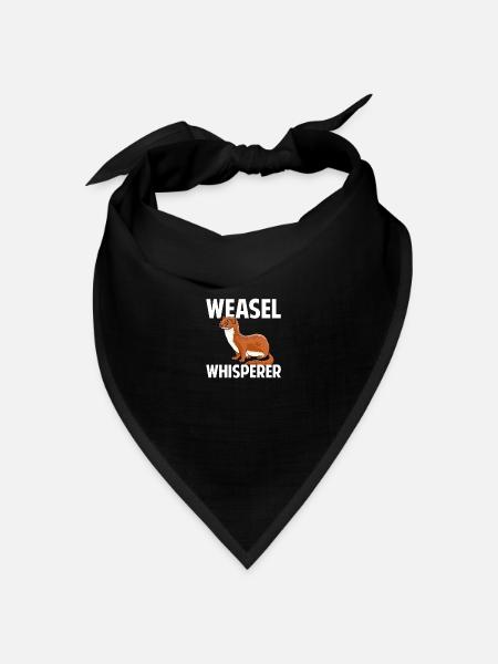 Wieselflüsterer, Wiesel - Bandana Dreieckstuch - Schwarz