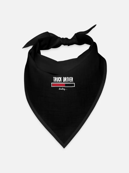 Funny Truck Driver Design - Bandana Dreieckstuch - Schwarz