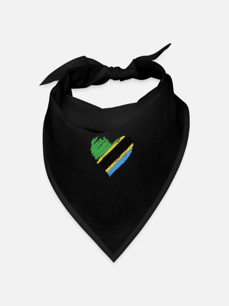 tanzania - Bandana Dreieckstuch - Schwarz